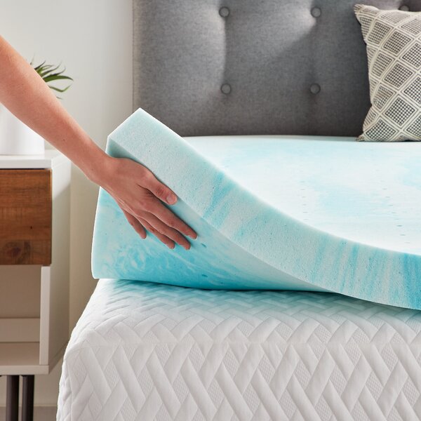 LucidComfortCollection 3" Gel Memory Foam Mattress Topper & Reviews ...